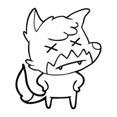cartoon dead fox