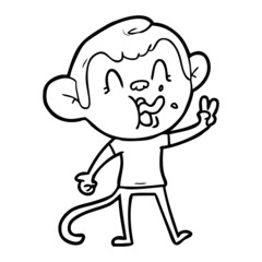 crazy cartoon monkey