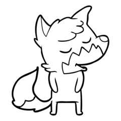 friendly cartoon fox