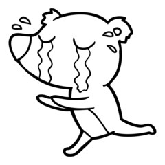cartoon crying polar bear