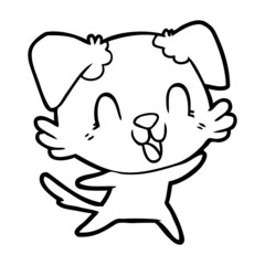laughing cartoon dog