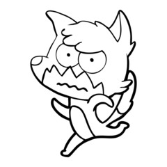 cartoon annoyed fox