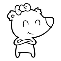 female bear cartoon