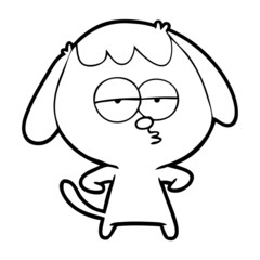 cartoon bored dog