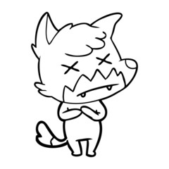 cartoon cross eyed fox