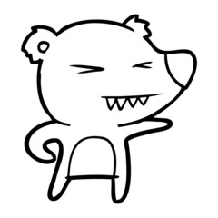 angry bear cartoon