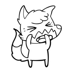 angry cartoon fox