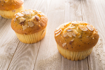 Almond poppy seed muffins