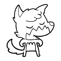 friendly cartoon fox