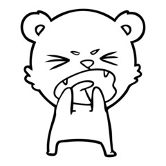 hungry cartoon bear