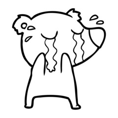 cartoon crying polar bear