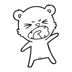 angry cartoon polar bear
