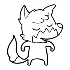 friendly cartoon fox