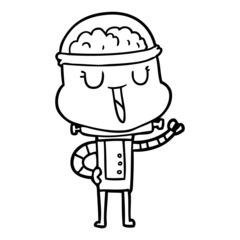 happy cartoon robot