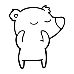 happy cartoon polar bear