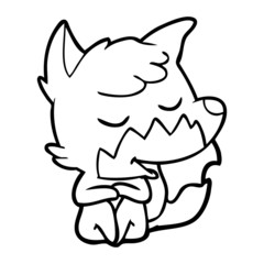 friendly cartoon fox