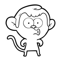 cartoon hooting monkey