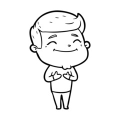 Fototapeta premium happy cartoon man