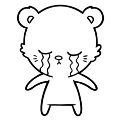 crying cartoon polar bear