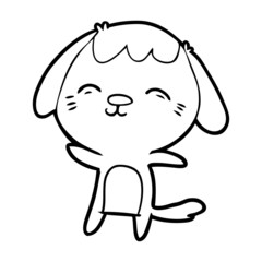 Obraz premium happy cartoon dog