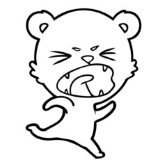 angry cartoon bear