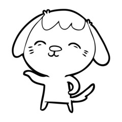 happy cartoon dog