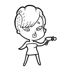 cartoon surprised girl