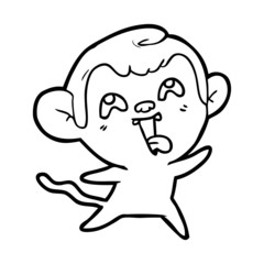 crazy cartoon monkey