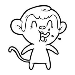 crazy cartoon monkey