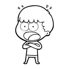 cartoon shocked man