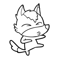 cartoon wolf whistling