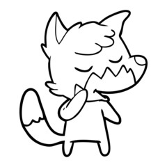 Fototapeta premium friendly cartoon fox