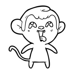 crazy cartoon monkey