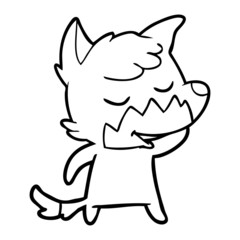 friendly cartoon fox