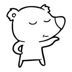 happy cartoon bear