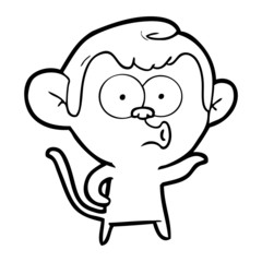 cartoon hooting monkey