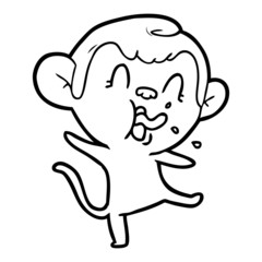 crazy cartoon monkey