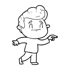 happy cartoon man