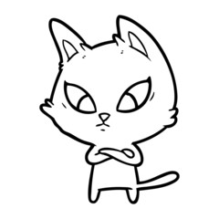 confused cartoon cat