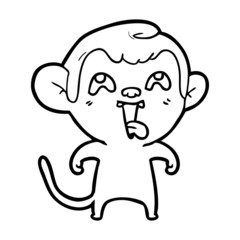 crazy cartoon monkey