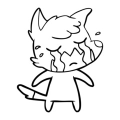crying fox cartoon