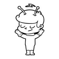 Fototapeta premium friendly cartoon spaceman