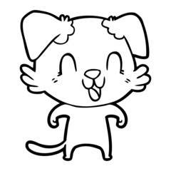 laughing cartoon dog