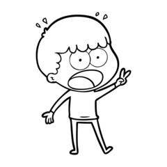 cartoon shocked man