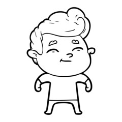 happy cartoon man