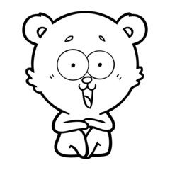 laughing teddy  bear cartoon