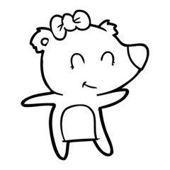 female bear cartoon