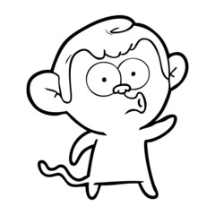cartoon hooting monkey