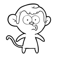 cartoon hooting monkey