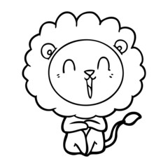 laughing lion cartoon